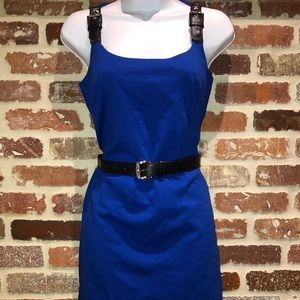 Blue Michael Kors Belted Dress
